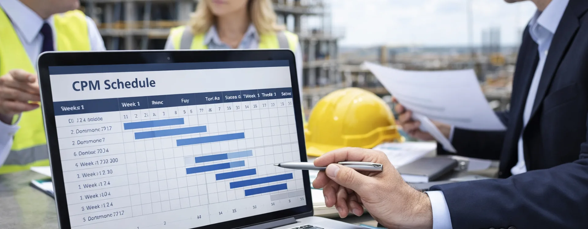 CPM Schedule Review On Construction Site CPM Scheduling for Construction Claims and Dispute Resolution