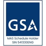 GSA MAS Schedule Holder badge with SIN 541330ENG