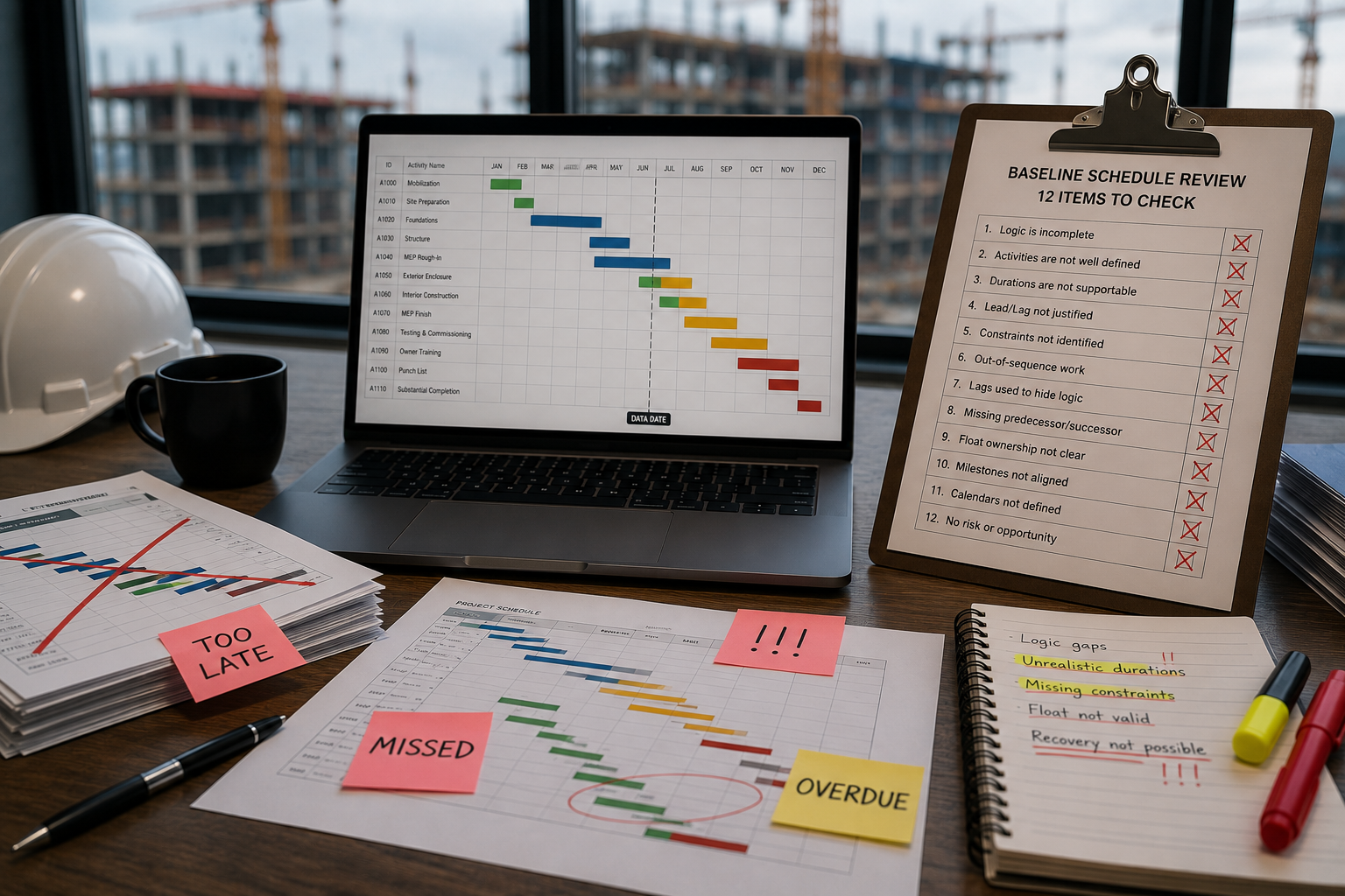 Baseline Schedule Review: The 12 Things an Owner Should Reject Before Accepting a Contractor’s Baseline