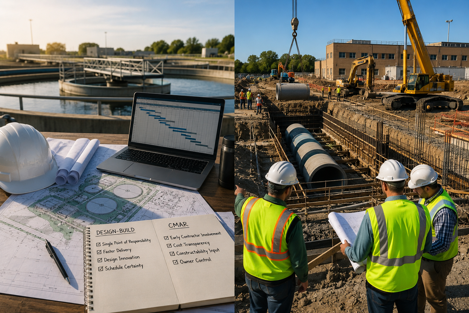 Design-Build vs CMAR on Water Infrastructure: Which One Protects the Owner’s Schedule Better
